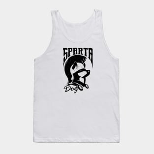 Sparta Dog Black Drawing Illustration Tank Top